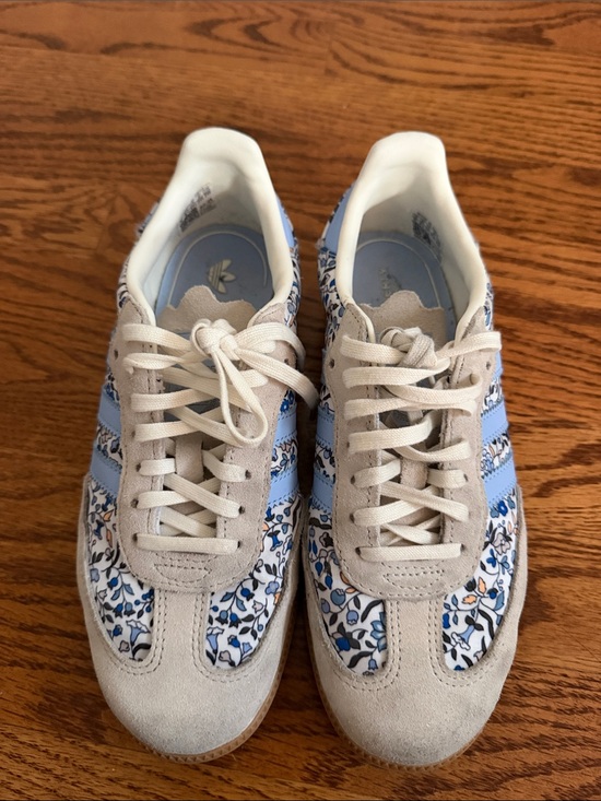 adidas Other - adidas Women’s Blue and Cream Floral Sneakers